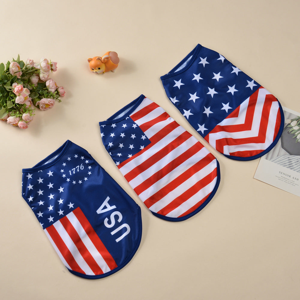 Barky Dog Shirt | Lightweight Cotton, Patriotic Design for French Bulldogs 1