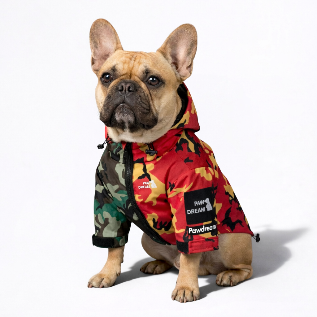 CamoFren Frenchie Raincoat | Waterproof Dog Jacket with Adjustable Fit 0