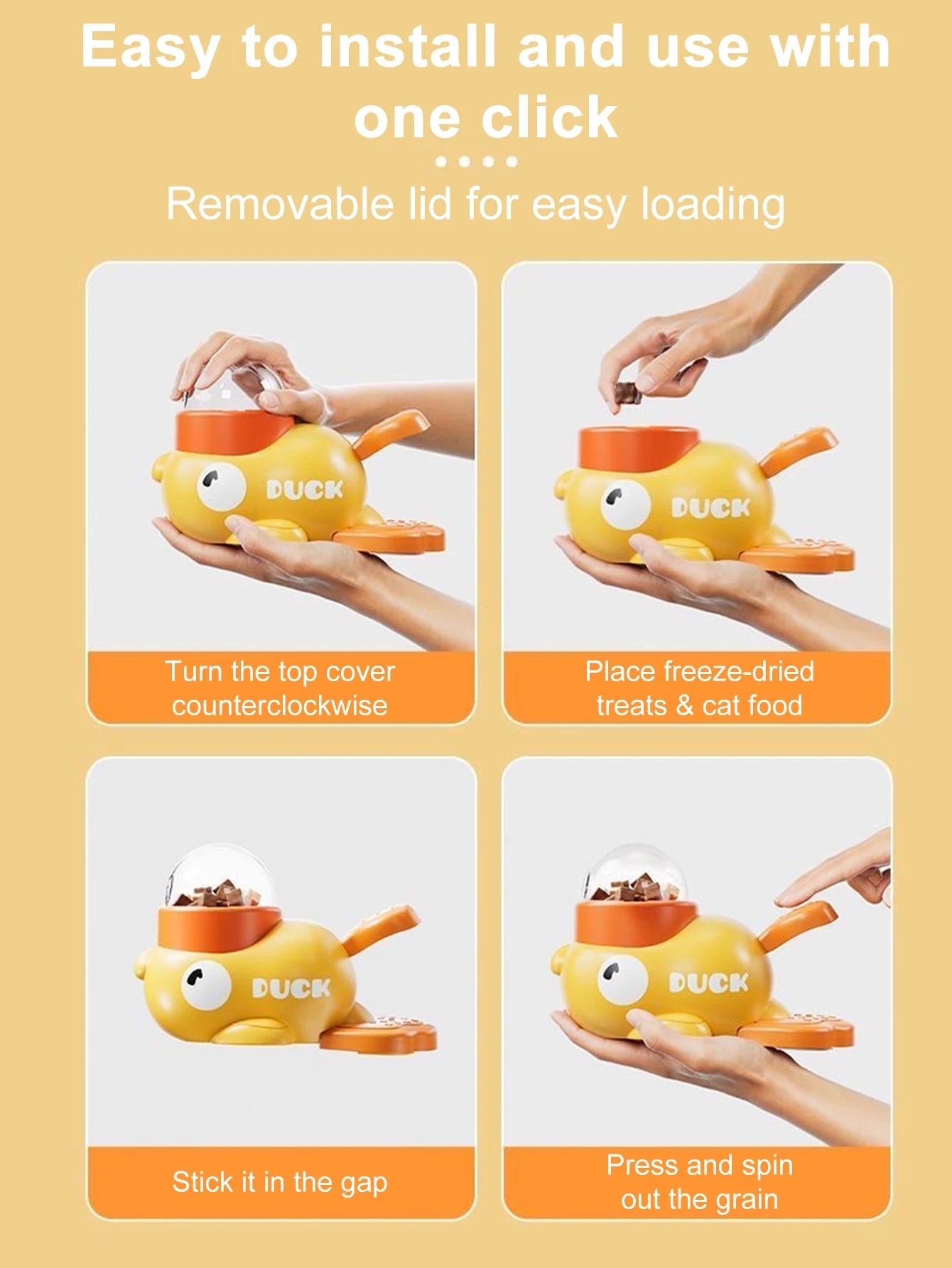 Ducky Dog Puzzle Toy | Interactive Slow Feeder, Premium ABS for Small Breeds 6