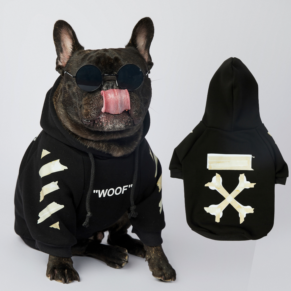 Fido Woof Dog Hoodie | Premium Cotton, Stylish Design for French Bulldogs 1