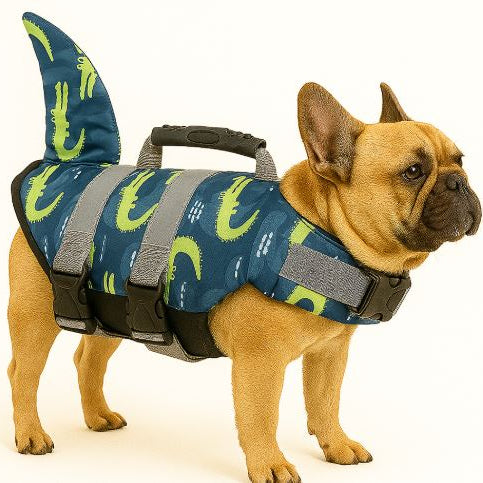 Frodo Dog Life Jacket | Adjustable Shark Design, Lightweight Nylon, Reflective Accents 2
