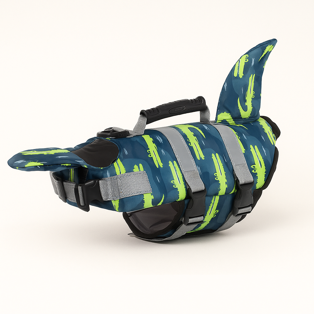 Frodo Dog Life Jacket | Adjustable Shark Design, Lightweight Nylon, Reflective Accents 5