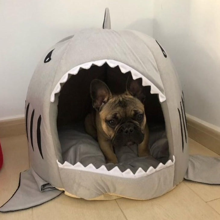 Frodo Shark Dog Bed | Cozy Cave for Small Breeds, Self-Warming Interior 3
