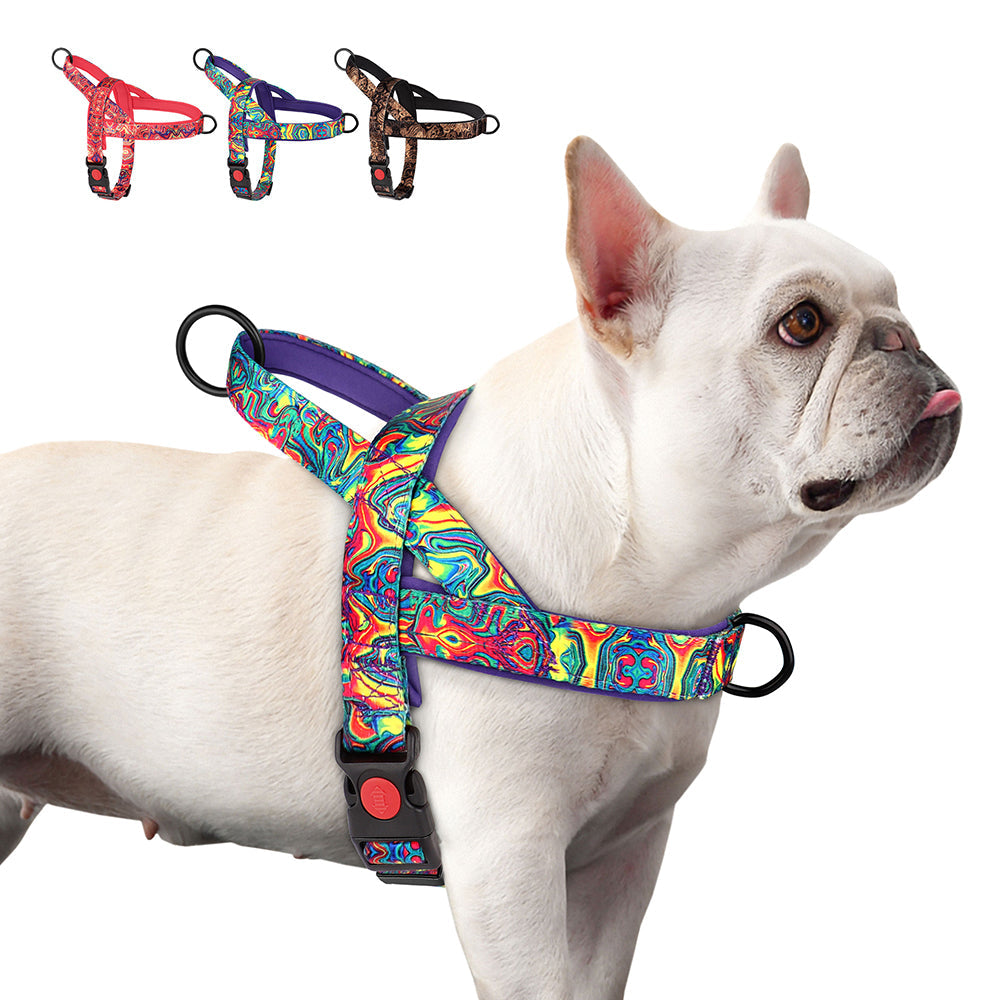 PawPrint No Pull Dog Harness | Adjustable, Escape-Proof for French Bulldogs 0