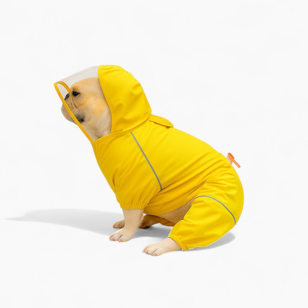 BarkPaws Dog Raincoat | Waterproof, Reflective Design with Hood 0