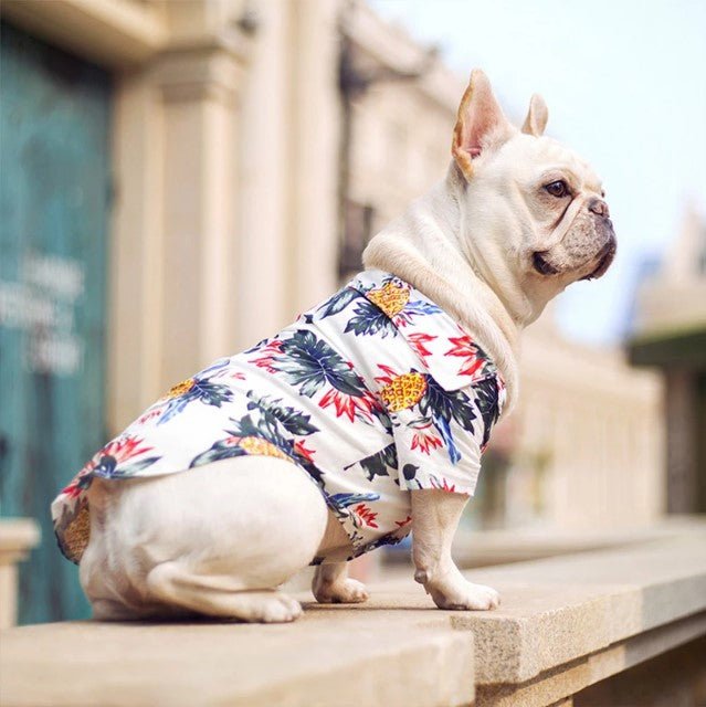 Fido Dog Hawaiian Shirt | Lightweight Polyester, Vibrant Tropical Print 1