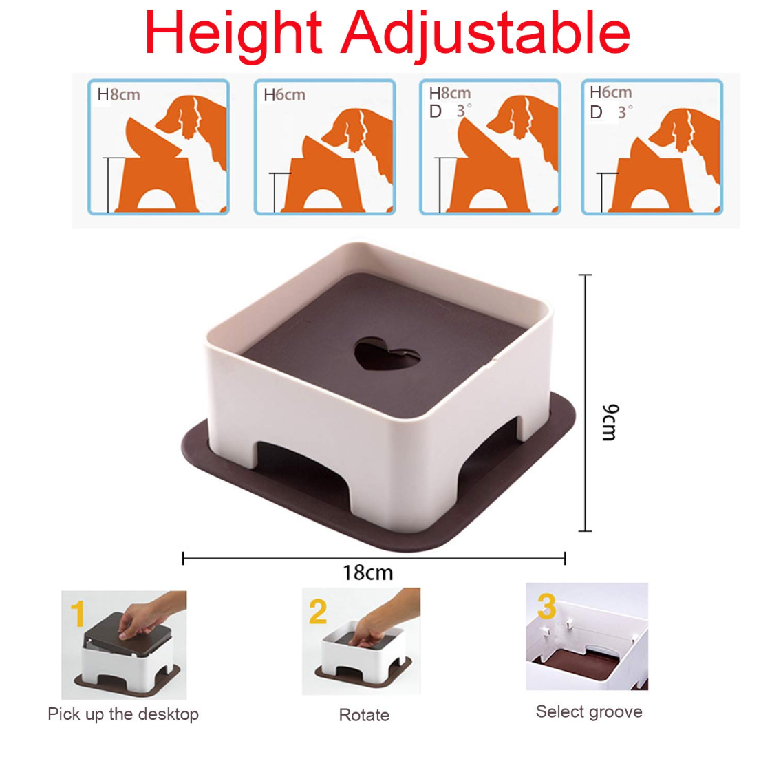 Fido Elevated Dog Bowl | Ceramic, Adjustable Design for French Bulldogs 5
