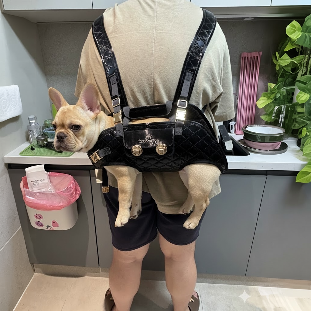 Frenzy Dog Carrier Bag | Ergonomic, Water-Resistant Design for Small Dogs 7