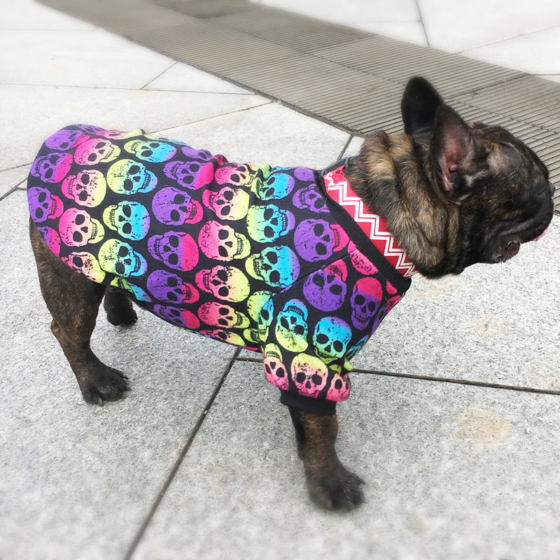 Fresco Dog Shirt | 100% Cotton, Skull Pattern 1