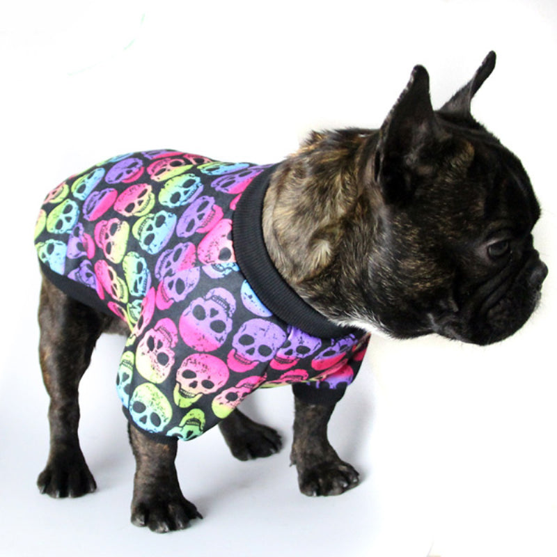 Fresco Dog Shirt | 100% Cotton, Skull Pattern 3