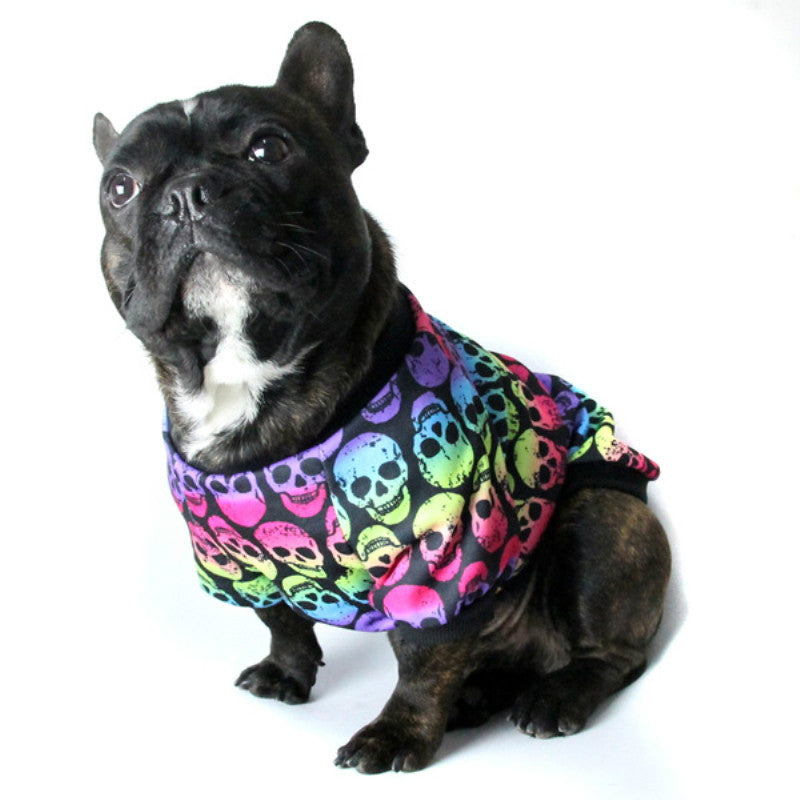 Fresco Dog Shirt | 100% Cotton, Skull Pattern 4