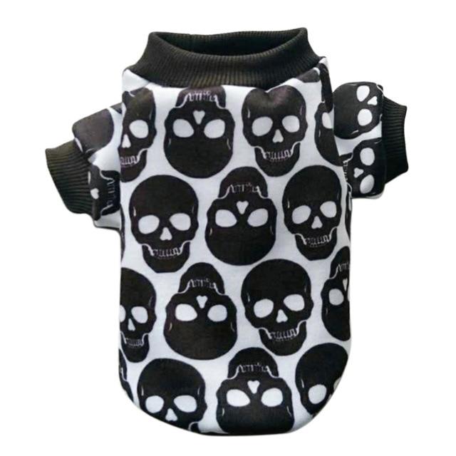 Fresco Dog Shirt | 100% Cotton, Skull Pattern 5