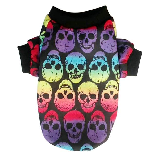 Fresco Dog Shirt | 100% Cotton, Skull Pattern 6