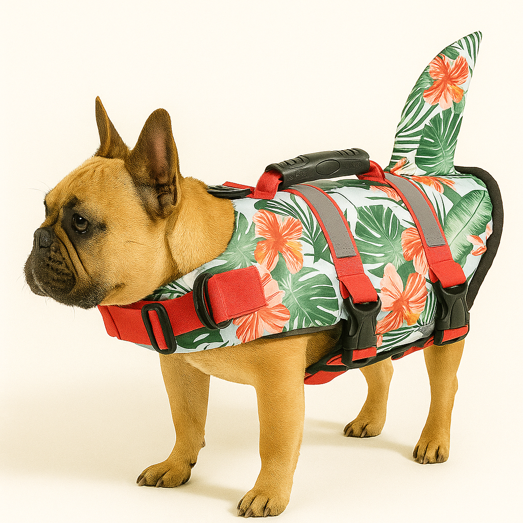 Frodo Dog Life Jacket | Adjustable Shark Design, Lightweight Nylon, Reflective Accents 1