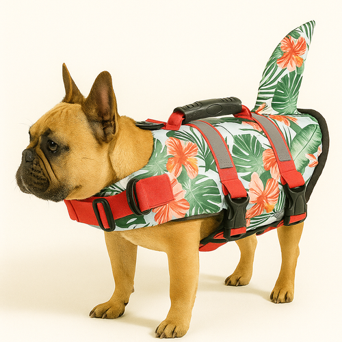 Frodo Dog Life Jacket | Adjustable Shark Design, Lightweight Nylon, Reflective Accents 1
