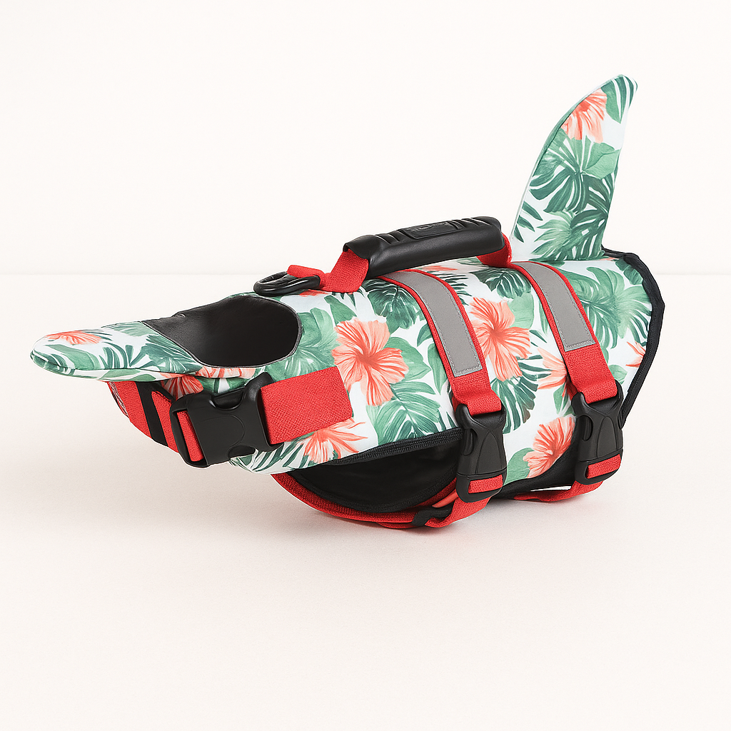 Frodo Dog Life Jacket | Adjustable Shark Design, Lightweight Nylon, Reflective Accents 4