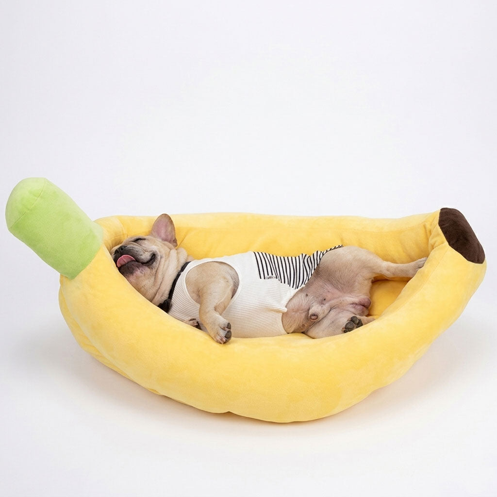 PawNest Dog Bed | Ultra-Soft Plush, Banana Shape 2